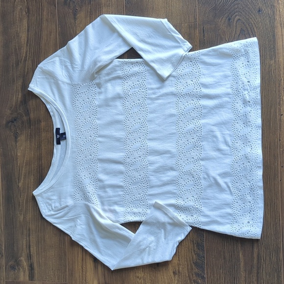 GAP Tops - Gap Lace Eyelet Front Top